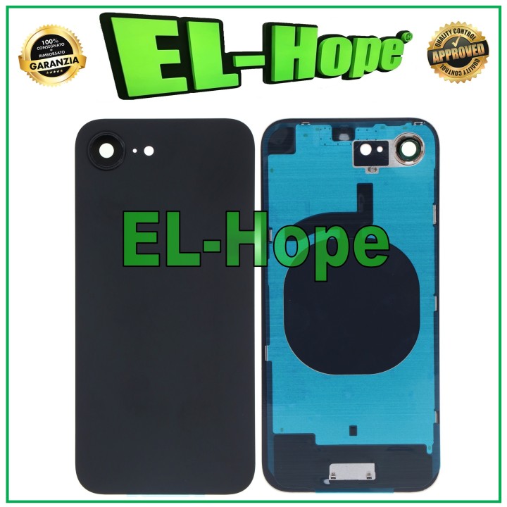 GLASS CASE BACK COVER FOR APPLE IPHONE 16E BLACK