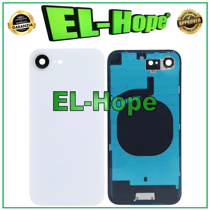 GLASS CASE BACK COVER FOR APPLE IPHONE 16E WHITE