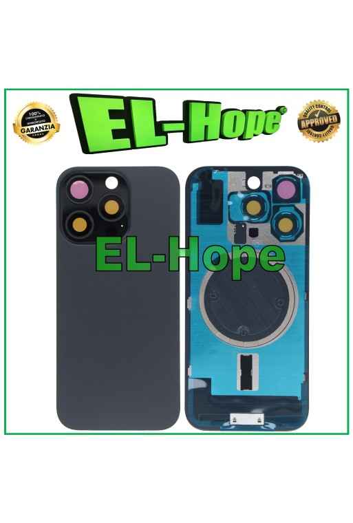 GLASS CASE BACK COVER + MAGSAFE FOR IPHONE 16 PRO TITANIUM BLACK