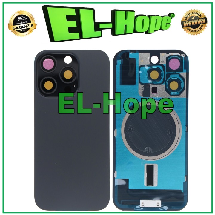 GLASS CASE BACK COVER + MAGSAFE FOR IPHONE 16 PRO TITANIUM BLACK