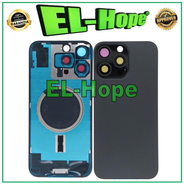GLASS BACK CASE + MAGSAFE FOR IPHONE 16 PRO MAX TITANIUM BLACK