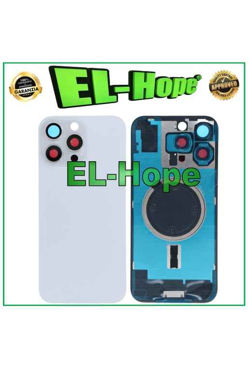 GLASS BACK CASE + MAGSAFE FOR IPHONE 16 PRO MAX TITANIUM WHITE