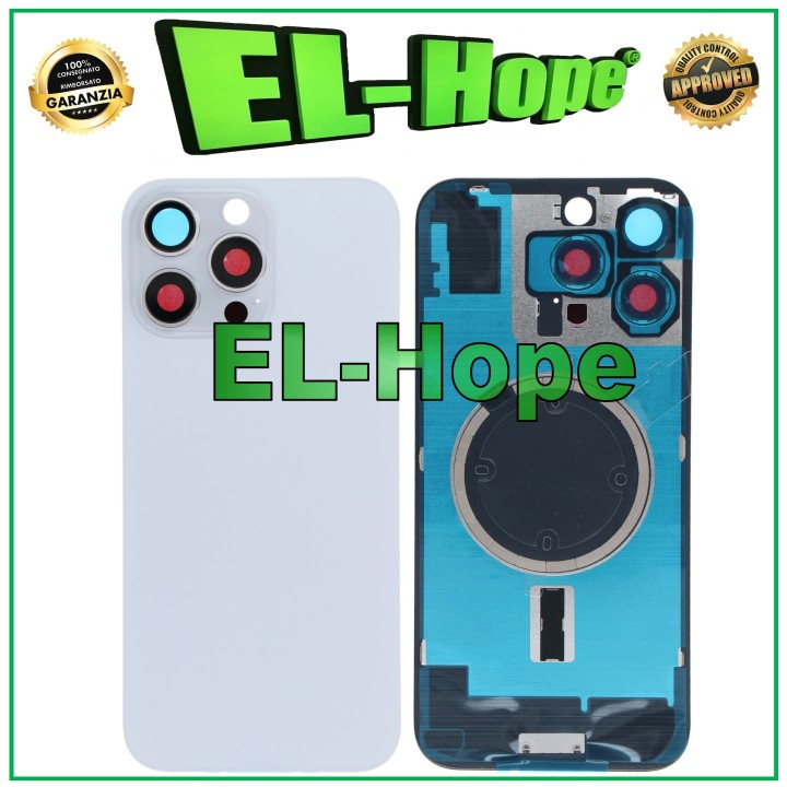 GLASS BACK CASE + MAGSAFE FOR IPHONE 16 PRO MAX TITANIUM WHITE