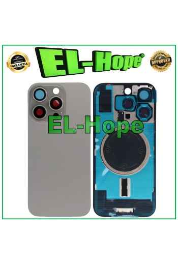 GLASS CASE BACK COVER + MAGSAFE FOR IPHONE 16 PRO NATURAL TITANIUM