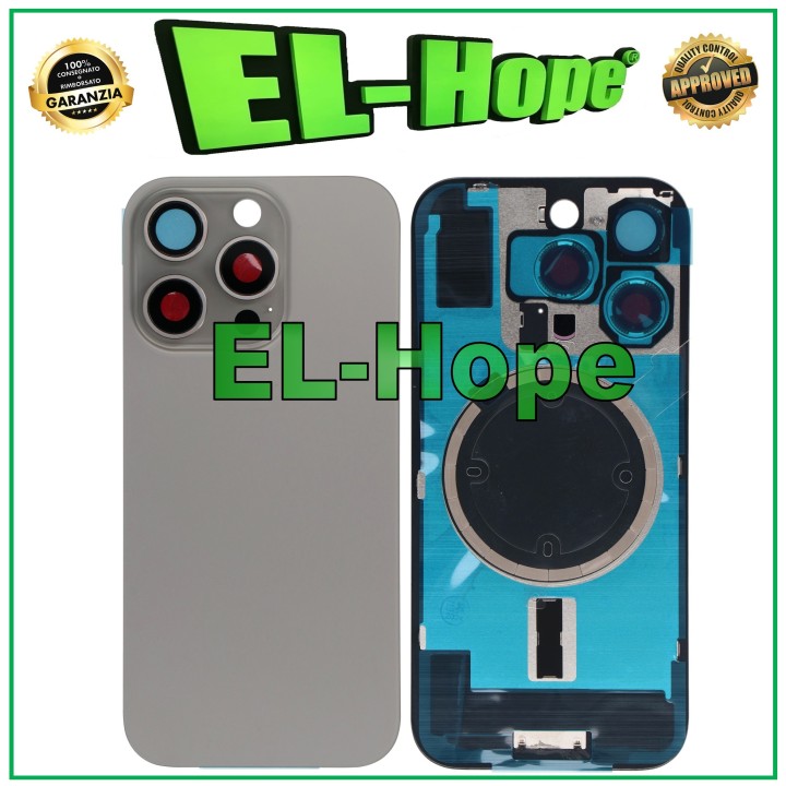 GLASS CASE BACK COVER + MAGSAFE FOR IPHONE 16 PRO NATURAL TITANIUM