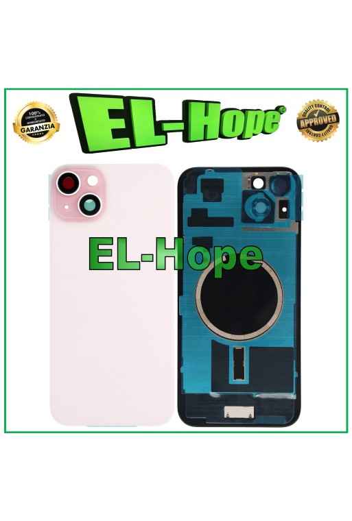 GLASS CASE BACK COVER + MAGSAFE FOR IPHONE 15 PLUS PINK