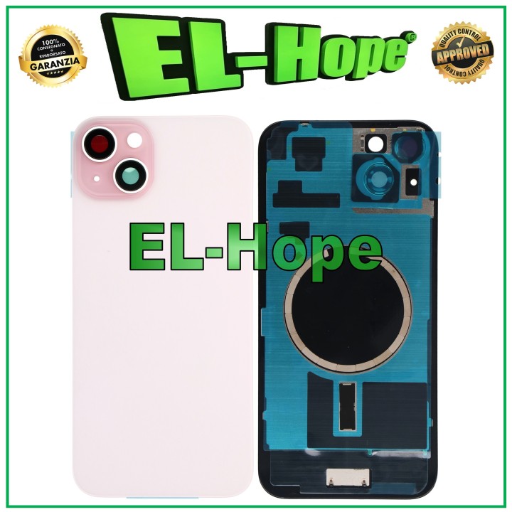 GLASS CASE BACK COVER + MAGSAFE FOR IPHONE 15 PLUS PINK