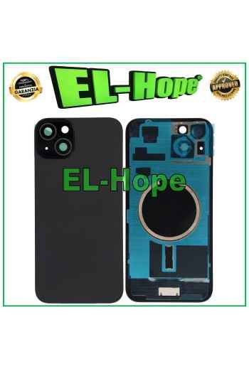 GLASS CASE BACK COVER + MAGSAFE FOR APPLE IPHONE 15 PLUS BLACK