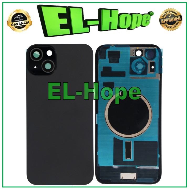 GLASS CASE BACK COVER + MAGSAFE FOR APPLE IPHONE 15 PLUS BLACK