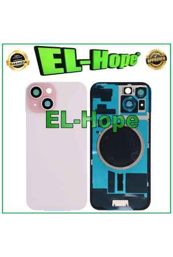 GLASS CASE BACK COVER + MAGSAFE FOR IPHONE 15 PINK