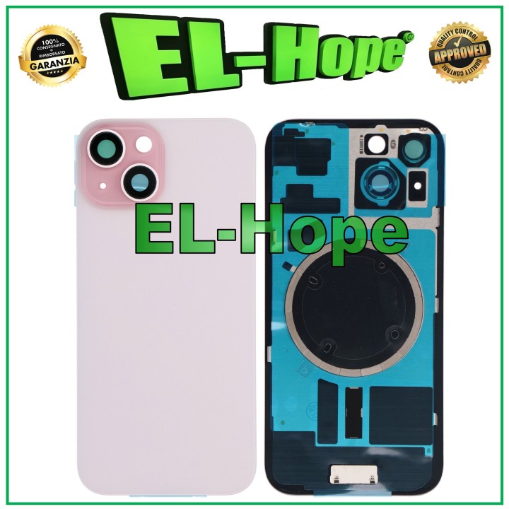 GLASS CASE BACK COVER + MAGSAFE FOR IPHONE 15 PINK