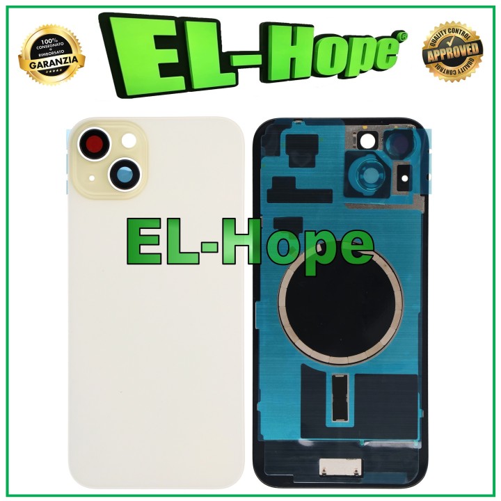 GLASS CASE BACK COVER MAGSAFE FOR APPLE IPHONE 15 PLUS YELLOW