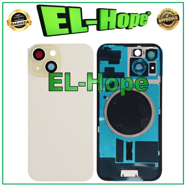 GLASS CASE BACK COVER + MAGSAFE FOR IPHONE 15 YELLOW