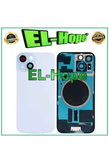 GLASS CASE BACK COVER + MAGSAFE FOR IPHONE 15 BLUE