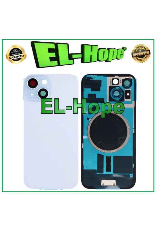 GLASS CASE BACK COVER + MAGSAFE FOR IPHONE 15 BLUE