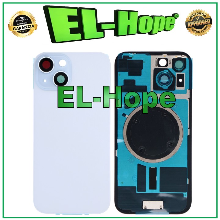 GLASS CASE BACK COVER + MAGSAFE FOR IPHONE 15 BLUE