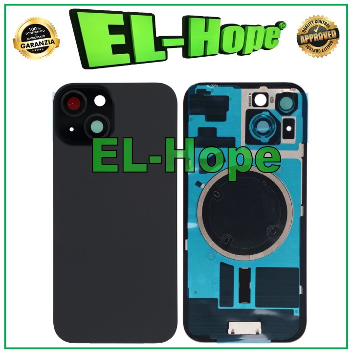 GLASS CASE BACK COVER + MAGSAFE FOR IPHONE 15 BLACK