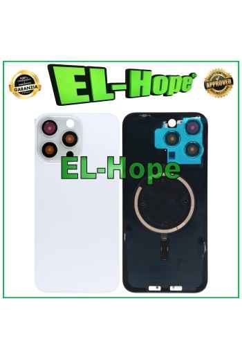 GLASS CASE BACK BODY MAGSAFE COVER FOR IPHONE 15 PRO MAX TITANIUM WHITE