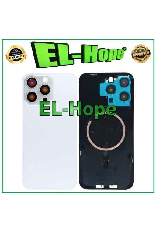 GLASS CASE BACK BODY MAGSAFE COVER FOR IPHONE 15 PRO MAX TITANIUM WHITE