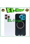 GLASS CASE BACK BODY MAGSAFE COVER FOR IPHONE 15 PRO MAX TITANIUM WHITE