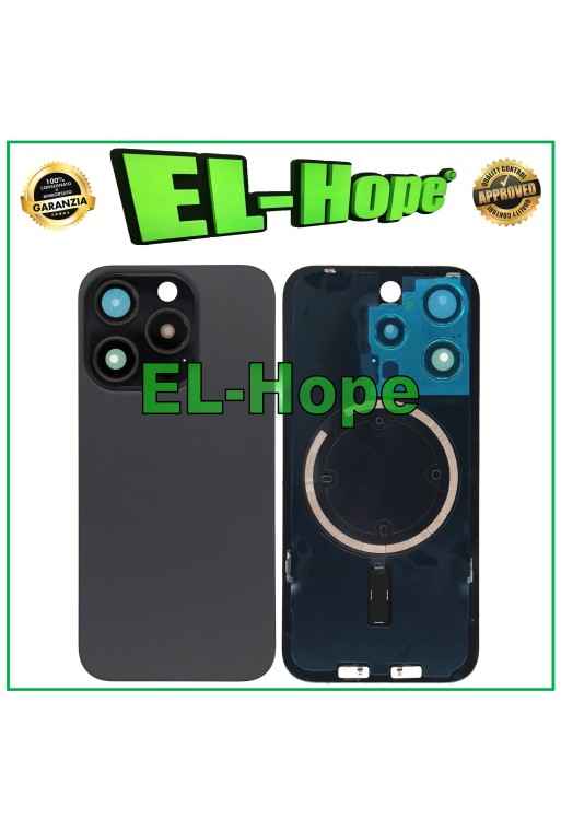 GLASS CASE BACK COVER + MAGSAFE FOR IPHONE 15 PRO TITANIUM BLACK