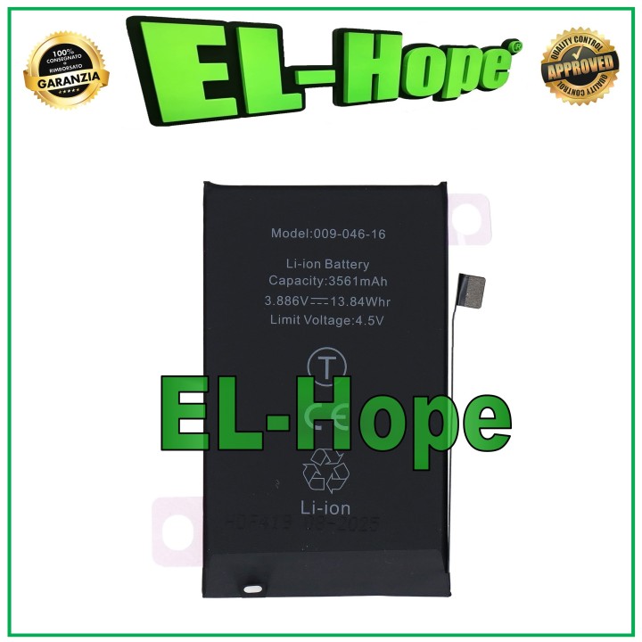 REPLACEMENT BATTERY FOR IPHONE 16 A3287 A3081 3561 mAh 4.5V