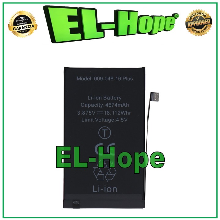 REPLACEMENT BATTERY FOR IPHONE 16 PLUS 4674 mAh 3.87V