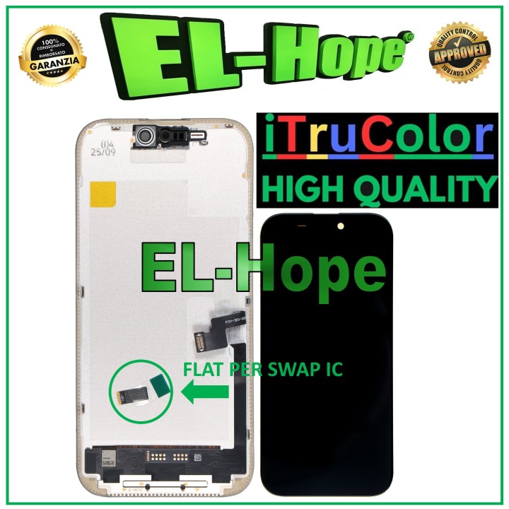 iTruColor HARD OLED LCD DISPLAY FOR APPLE IPHONE 16 PRO TOUCH GLASS SCREEN