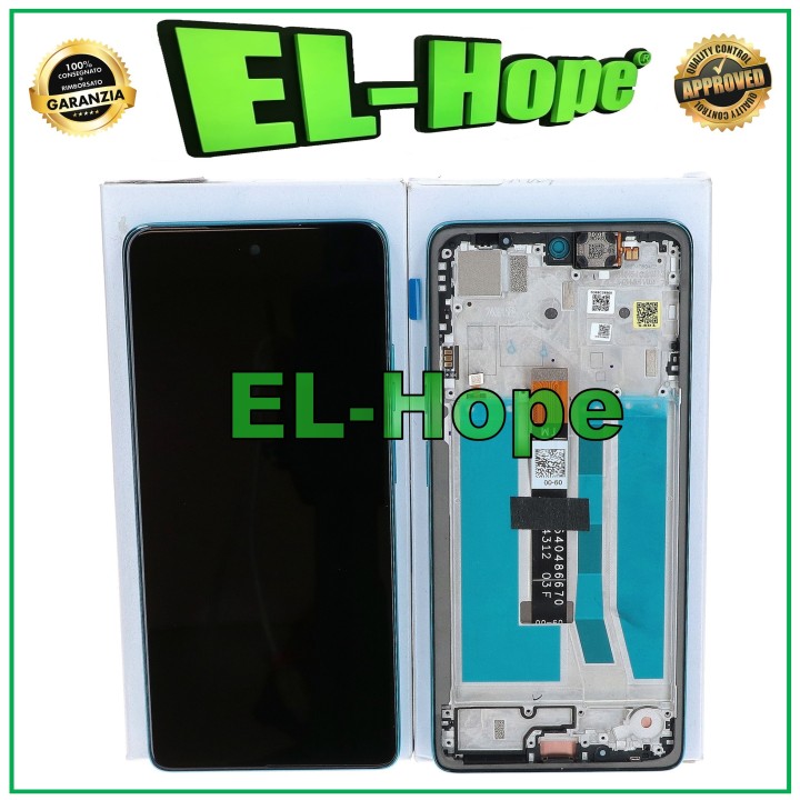 LCD DISPLAY FRAME ORIGINAL SERVICE MOTOROLA MOTO G75 5G XT2437 TOUCH WATER BLUE