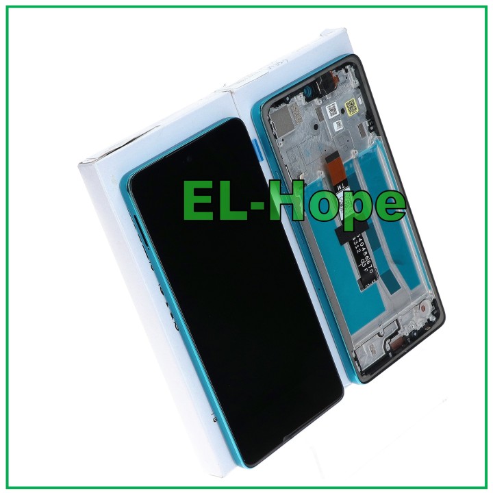 LCD DISPLAY FRAME ORIGINAL SERVICE MOTOROLA MOTO G75 5G XT2437 TOUCH WATER BLUE