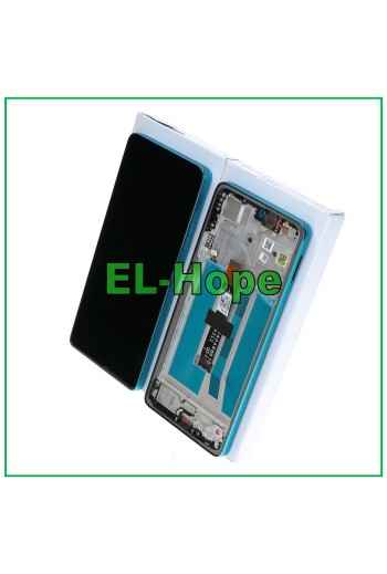 LCD DISPLAY FRAME ORIGINAL SERVICE MOTOROLA MOTO G75 5G XT2437 TOUCH WATER BLUE