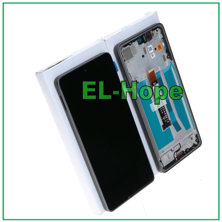 LCD DISPLAY FRAME ORIGINAL SERVICE MOTOROLA MOTO G75 5G XT2437 TOUCH GRAY