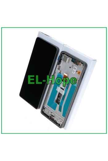 LCD DISPLAY FRAME ORIGINAL SERVICE MOTOROLA MOTO G75 5G XT2437 TOUCH GRAY