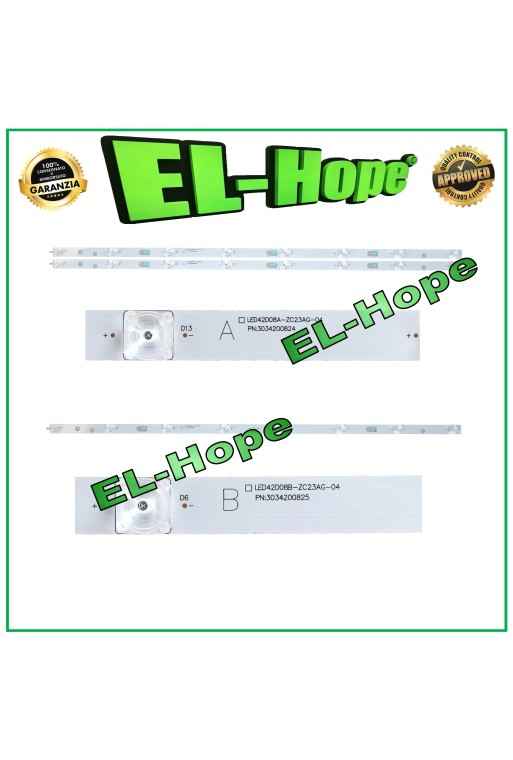 KIT OF 3 8 LED STRIP BARS FOR HAIER TV LED42D08A-ZC23AG-04 / LED42D08B-ZC23AG-04
