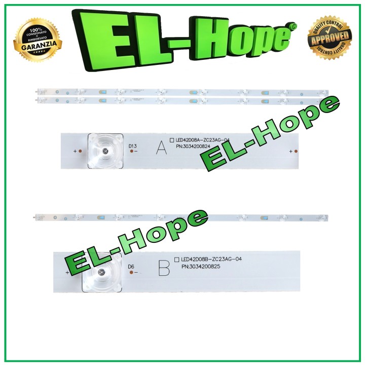 KIT OF 3 8 LED STRIP BARS FOR HAIER TV LED42D08A-ZC23AG-04 / LED42D08B-ZC23AG-04