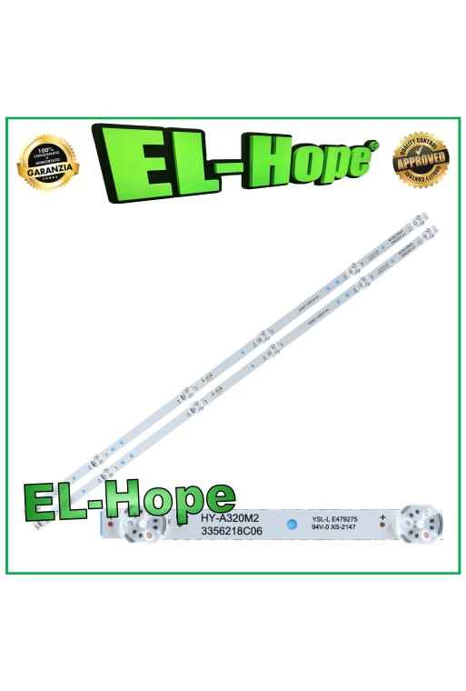 KIT OF 2 6 LED STRIP BARS FOR 32 TV HY-A320M2 3356218C06 L560mm
