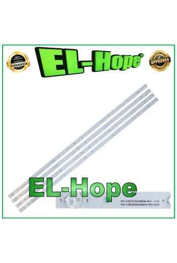 KIT 4 BARS 8 LEDs FOR 39 TV CHANGHONG CRH-K385353504085C8 K3853535040883M REV1