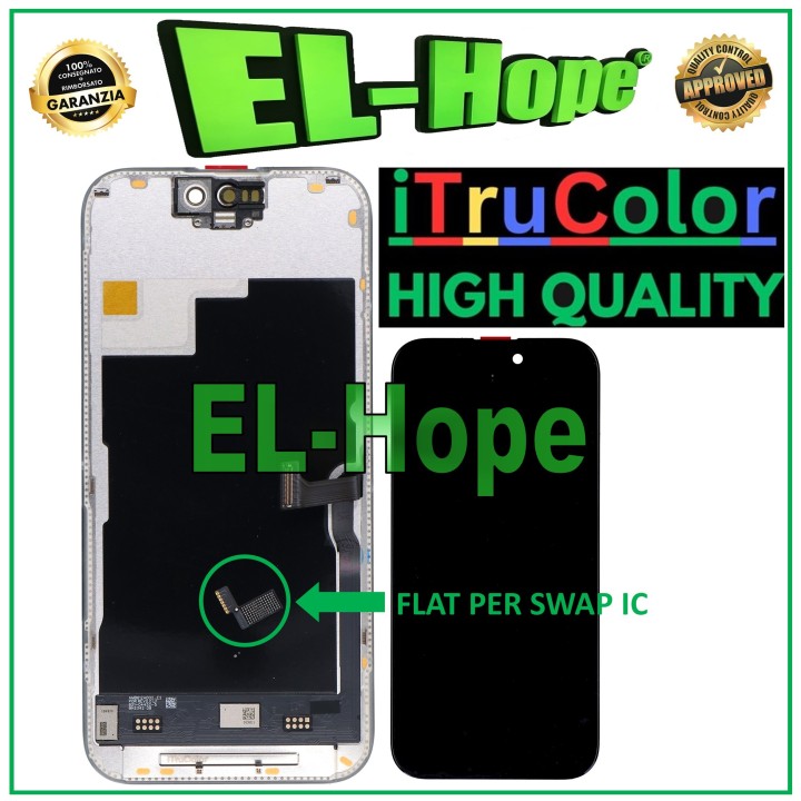 iTruColor SOFT OLED 120Hz LCD DISPLAY FOR APPLE IPHONE 15 PRO TOUCH GLASS