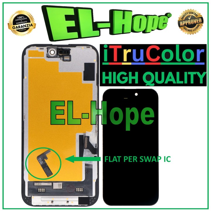iTruColor SOFT OLED LCD DISPLAY FOR APPLE IPHONE 15 TOUCH SCREEN GLASS SCREEN