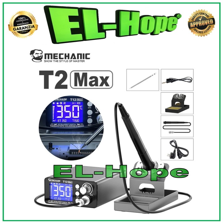 SOLDERING STATION MECHANIC T12 MAX DIGITAL SOLDERING IRON STILO T12-i