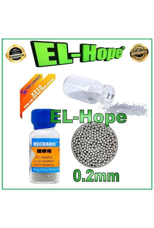 0.2mm Mechanical Solder Balls XZ10 for Reballing BGA Soldering 