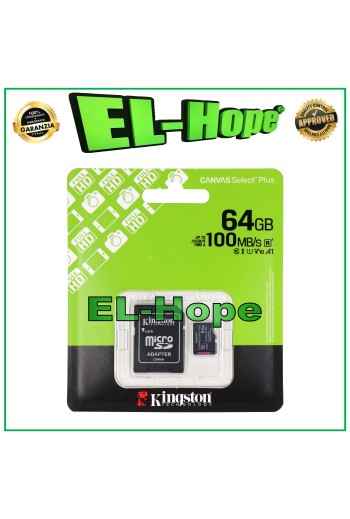 KINGSTON ORIGINAL MICRO SD 64GB 100MB/s MEMORY CARD EXTERNAL MEMORY CARD