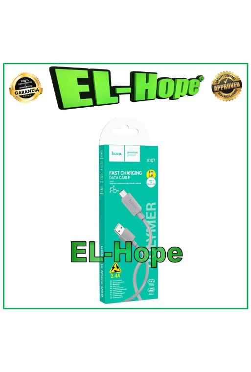 DATA CABLE CHARGING CABLE BATTERY CHARGER MICRO USB UNIVERSAL HOCO GREY 1 MT