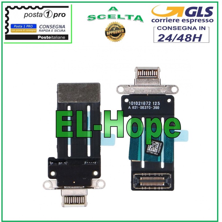 CHARGING CONNECTOR IPAD PRO 12.9 2021 5th Gen A2379 A2461 A2462 FLAT CHARGE WHITE