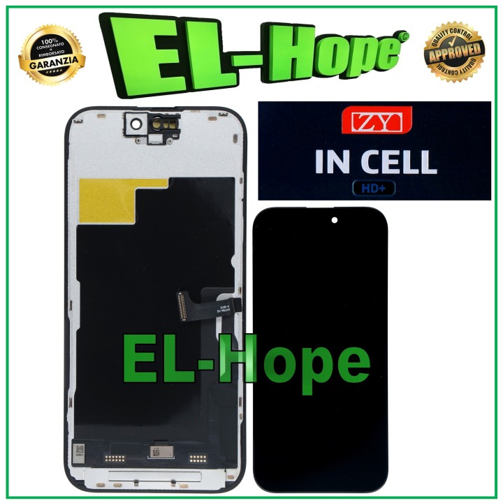 ZY HD+ INCELL LCD DISPLAY FOR APPLE IPHONE 15 PRO TOUCH SCREEN
