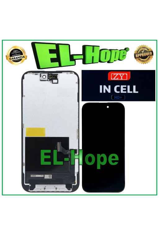 ZY HD+ INCELL LCD DISPLAY FOR APPLE IPHONE 15 TOUCH SCREEN