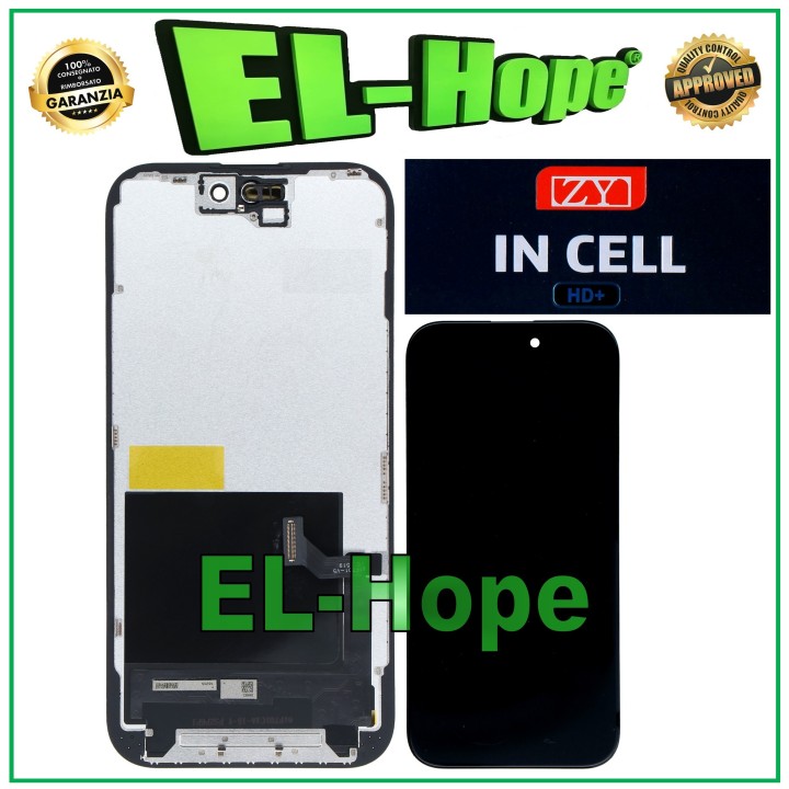 ZY HD+ INCELL LCD DISPLAY FOR APPLE IPHONE 15 TOUCH SCREEN