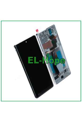 OLED LCD TOUCH DISPLAY FOR SAMSUNG GALAXY S21 ULTRA SM-G998 GLASS + WHITE FRAME