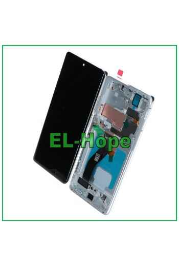 OLED LCD TOUCH DISPLAY FOR SAMSUNG GALAXY S21 ULTRA SM-G998 GLASS + WHITE FRAME