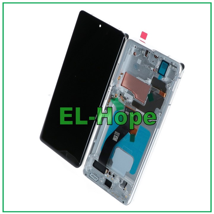 OLED LCD TOUCH DISPLAY FOR SAMSUNG GALAXY S21 ULTRA SM-G998 GLASS + WHITE FRAME